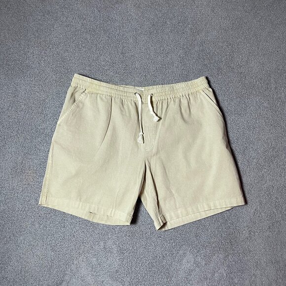 Marine Layer Saturday Short Faded Khaki Summer Preppy Short 7" Inseam Men's 2XL - Picture 1 of 6